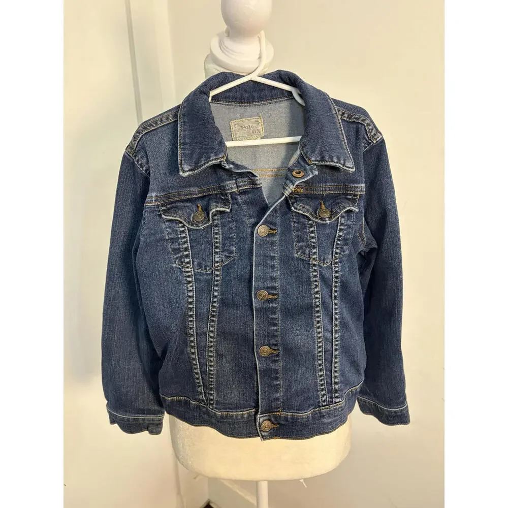 Polo Ralph Lauren Denim Jacket 6X Made in Egypt